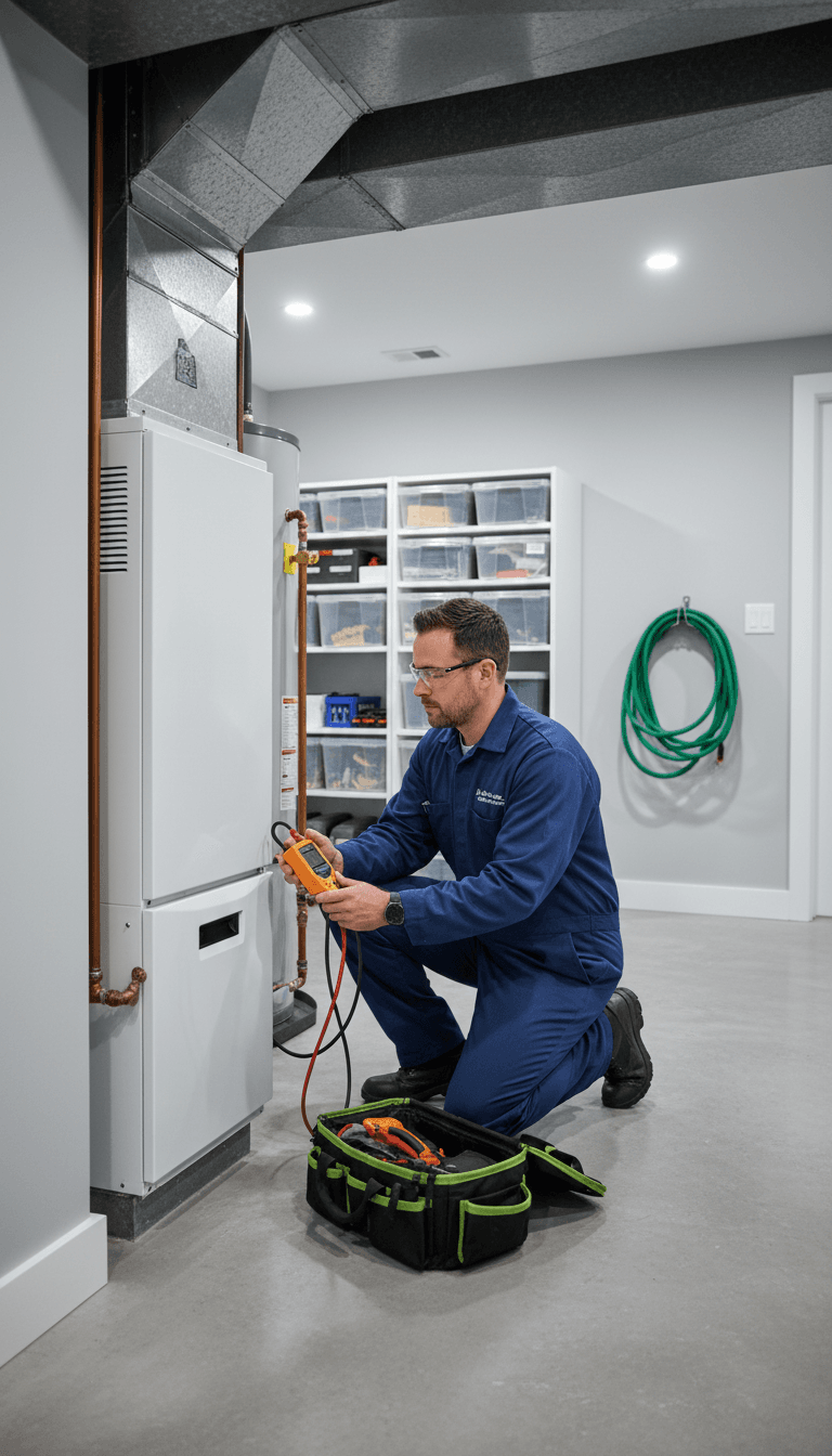 Heating system inspection and maintenance